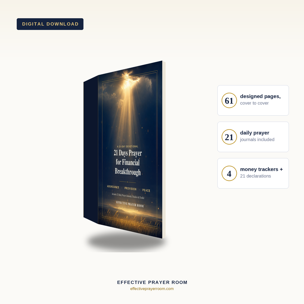 Stop Praying in Fear. Start Praying in Faith. 21 Days Prayer For Financial Breakthrough with Journaling Workbook